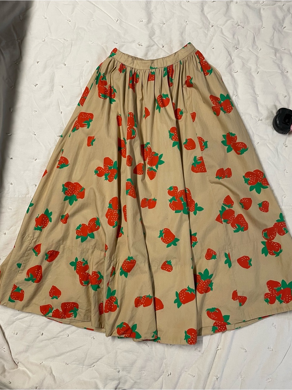 Anthropologie Maeve strawberry skirt